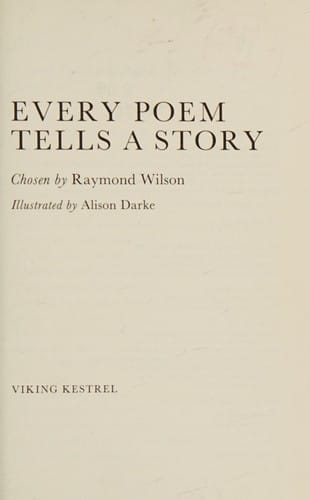 Every poem tells a story