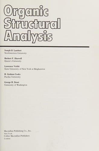 Organic structural analysis