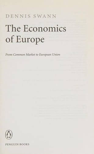 The economics of Europe