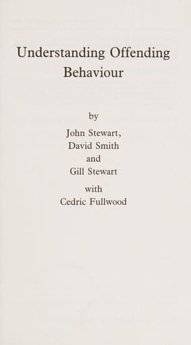 Understanding offending behaviour