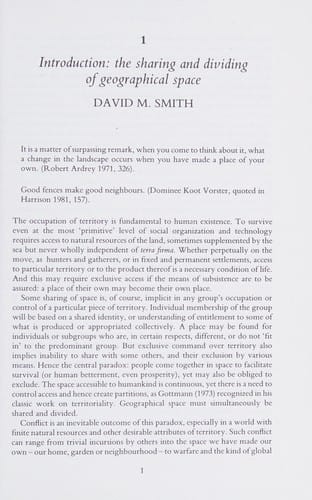 Shared space, divided space