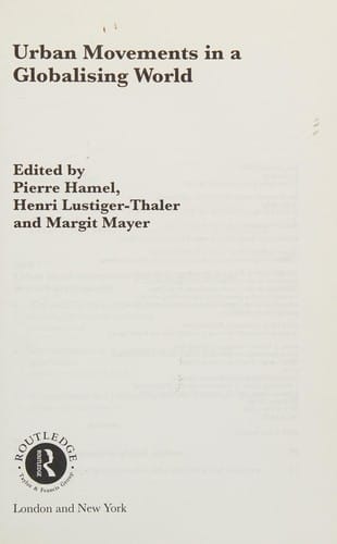 Urban movements in a globalising world