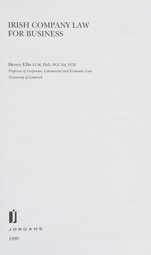 Irish Company Law for Business Professionals