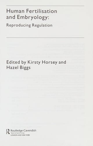 Human fertilisation and embryology