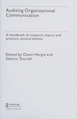 Auditing organizational communication