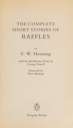 The complete short stories of Raffles