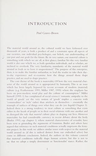 Matter, materiality, and modern culture