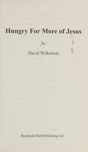 Hungry for more of Jesus