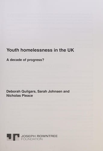 Youth homelessness in the UK