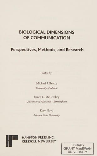 Biological dimensions of communication
