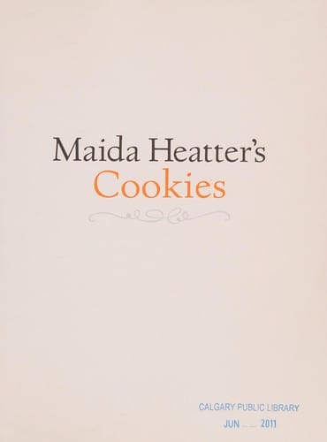 Maida Heatter's cookies