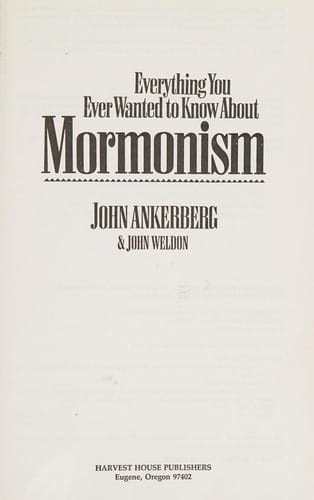 Everything you ever wanted to know about Mormonism