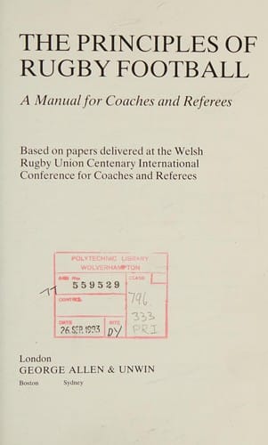 The Principles of rugby football
