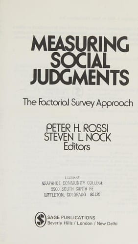 Measuring social judgements