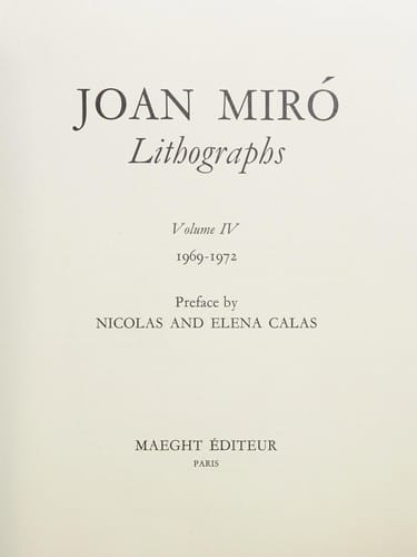 Joan Miro Lithographs (Joan Miro Lithographs, 1953-1964)