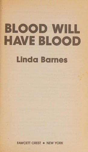 Blood Will Have Blood