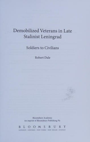 Demobilized veterans in late Stalinist Leningrad