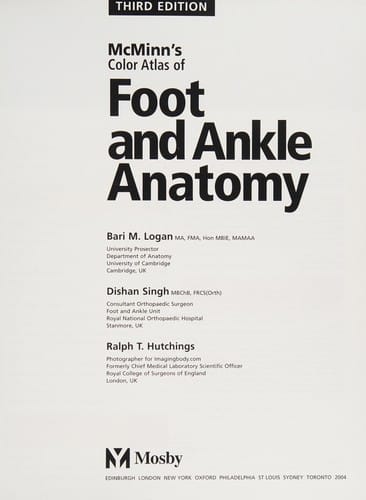 MCMINN'S COLOR ATLAS OF FOOT AND ANKLE ANATOMY