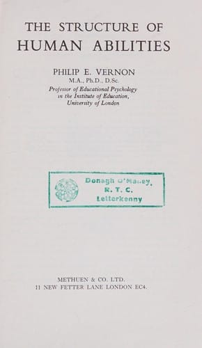 The structure of human abilities