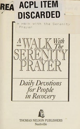 A Walk with the Serenity prayer
