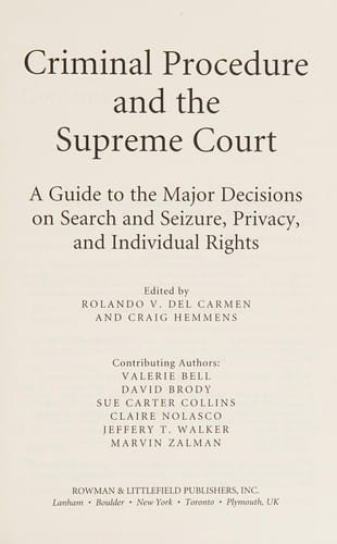 Criminal procedure and the Supreme Court