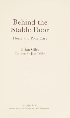 Behind the stable door