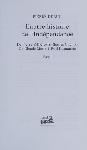 Autre histoire de l'indépendance(L')
