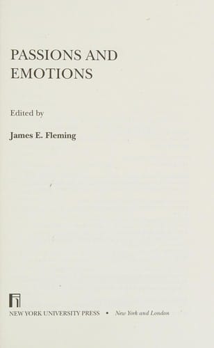 Passions and emotions