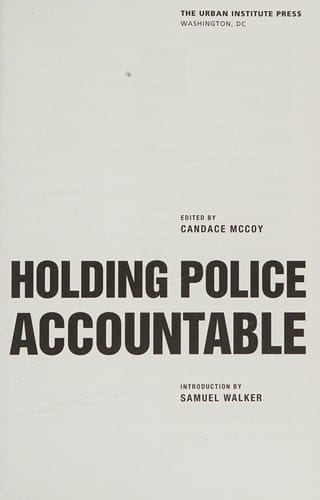 Holding police accountable