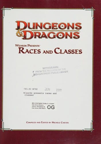 Wizards presents races and classes