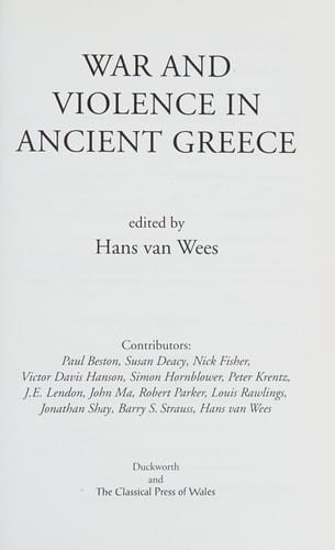War and violence in ancient Greece