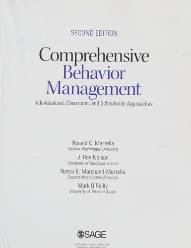 Comprehensive behavior management