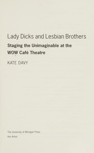 Lady dicks and lesbian brothers