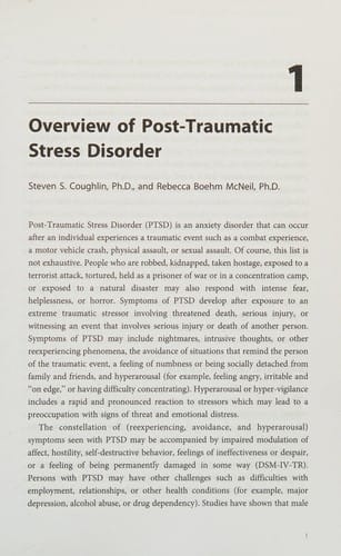 Post-traumatic stress disorder and chronic health conditions