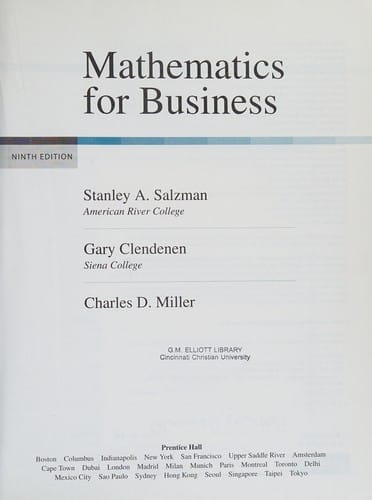 Mathematics for business