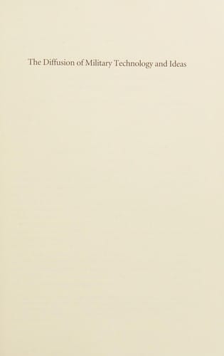 The diffusion of military technology and ideas