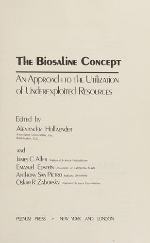 The Biosaline concept
