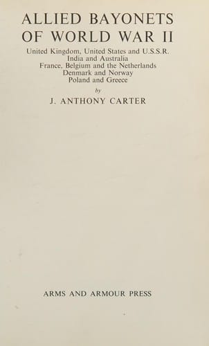 Allied bayonets of World War II