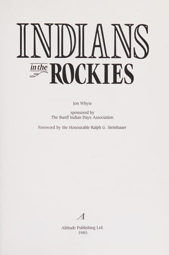 Indians in the Rockies
