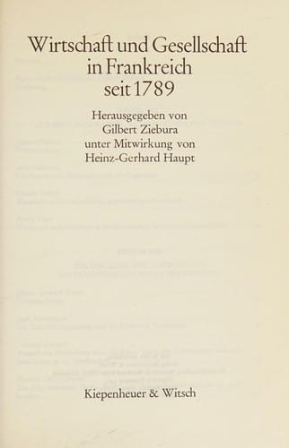 Wirtschaft und Gesellschaft in Frankreich seit 1789