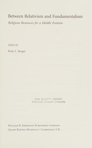 Between relativism and fundamentalism