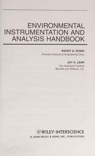 Environmental instrumentation and analysis handbook