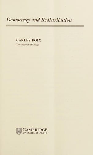 DEMOCRACY AND REDISTRIBUTION