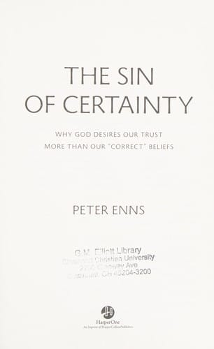 The sin of certainty