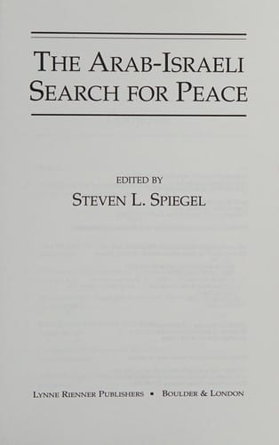 The Arab-Israeli search for peace