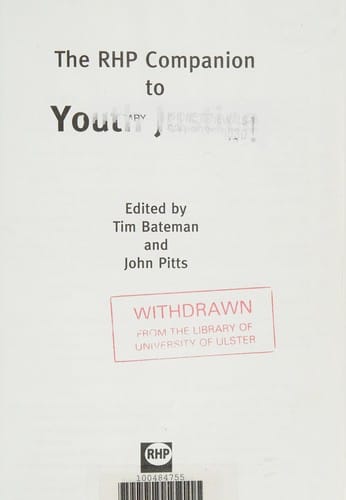RHP COMPANION TO YOUTH JUSTICE; ED. BY TIM BATEMAN