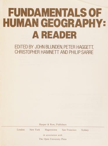 Fundamentals of human geography