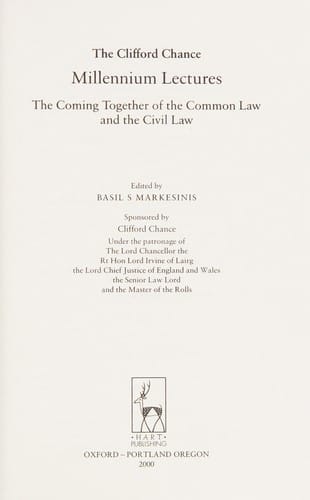 The coming together of the common law and the civil law