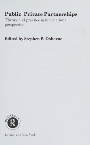 Public-private partnerships