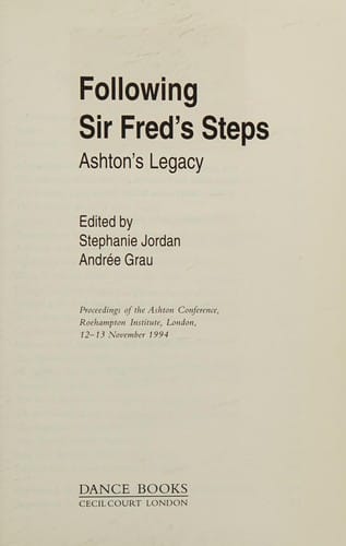 Following Sir Fred's steps